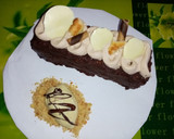 Foto del paso 41 de la receta: Tarta con mousseline de chocolate y ganache acompañada de helado