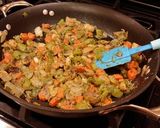A picture of step 7 of Chicken Pot Pie in a Crispy Potato Shell.