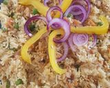A picture of step 4 of Veggie,tuna and rice pillaw.