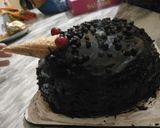 A picture of step 5 of Dark Chocolate Cake.
