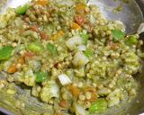 A picture of step 3 of Jawar mint khichadi. (Sorghum).