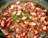 Hình bước làm 3 của món Mực sữa rim nước mắm
