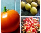 Foto del paso 1 de la receta: Galleta semolada de tomate y aceitunas 🍅🫒