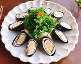Hình bước làm 4 của món Sandwich cuộn rong biển chiên giòn