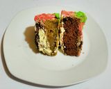 A picture of step 3 of Christmas Themed Cake.