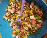 Foto del paso 6 de la receta: Ceviche de calamar y surimi 🐙 🦀