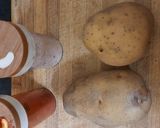 A picture of step 1 of Crispy batata chips for fasting (upvasache crispy batata chips).