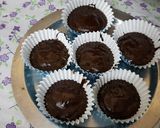 A picture of step 5 of Chocolate Premix Choco chips chocolate Ganache Stuffed muffins.