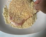 A picture of step 7 of Ton katsu (fried pork).