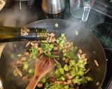 A picture of step 6 of Orechiette - straying from the original recipe.