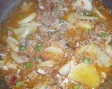A picture of step 4 of Qeema Aloo!.