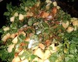 A picture of step 3 of Soya Methi Aloo sabzi.