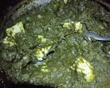 A picture of step 3 of Palak paneer.