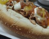 Foto del paso 14 de la receta: Perrito🌭caliente🥓de pollo🍗y tocineta🌭hawaiano🍍