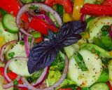 A picture of step 3 of Mike's Tangy Garden Fresh Summer Salad.