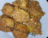 A picture of step 4 of Yam balls.