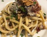 Foto del passaggio 4 della ricetta Scialatielli radicchio speck e gorgonzola