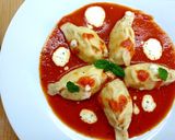 Foto del passaggio 4 della ricetta Culurgiones d'Ogliastra al sugo e fonduta di parmigiano