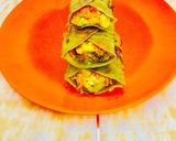 A picture of step 4 of Spinach paneer Veggie Rape.
