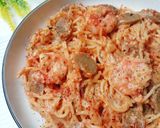 Foto langkah ke 4 dari resep Shrimp Rose Pasta.