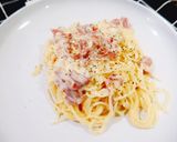 Foto langkah ke 4 dari resep Smoked Beef Carbonara Spaghetti.