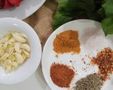 A picture of step 1 of Palak Gosht.