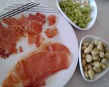 Foto del paso 9 de la receta Ensalada templada de navajas en fritura con jamón