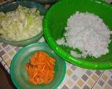 Sawi wortel lemak putih langkah memasak 1 foto