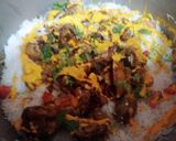 A picture of step 6 of Balochi biryani.