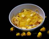 Spaghetti in mango sauce topped with mango cubes recipe step 5 photo