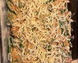 A picture of step 3 of Green bean casserole with homemade fried onions.