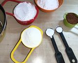 A picture of step 2 of Chocolate Cake Premix.