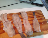 Foto del paso 2 de la receta: Acedías rellenas de bacon y queso con tostones y pimientos
