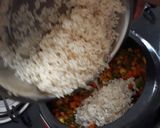 A picture of step 3 of Mix veg corn rice.
