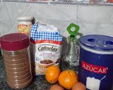 Foto del paso 1 de la receta: Torta cebra de mandarinas 🍊 y cacao