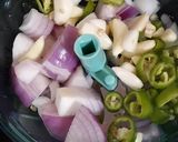 A picture of step 2 of Veg thali.