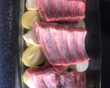 Foto del paso 1 de la receta: Costillas asadas en salsa de verdejo a la barbacoa