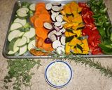 A picture of step 1 of Roasted vegetables with fresh herbs.