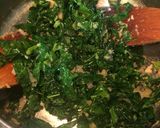 A picture of step 4 of Asian Style Fried Greens.
