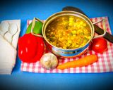 A picture of step 4 of Thai red curry (veg).