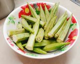 Hình bước làm 1 của món Đậu bắp chiên giòn