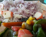 Foto del paso 6 de la receta: Arroz con pavo, calabacín, zanahoria y tomate con salsa de arandanos