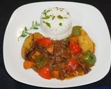 Foto del paso 5 de la receta: Carne estofada al cabernet con pimientos