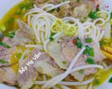 Hình bước làm 3 của món Bún Bò Huế (Nạm bò và sườn bò hoặc xương bò)