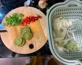 Hình bước làm 2 của món Cá hồi ngâm tương Hàn Quốc 연어장