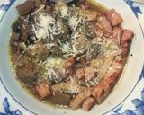 Foto del paso 4 de la receta: Chuleta de Sajonia con Setas y Champiñones en su jugo con Queso