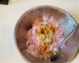 A picture of step 2 of Guo Tie (Chinese pan fired dumplings).