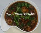 A picture of step 5 of Veg manchurian.