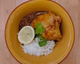 A picture of step 9 of Japanese DASHI chicken curry.