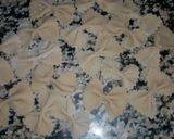 A picture of step 8 of Farfalle (bow tie) pasta.